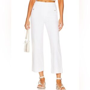 SPANX Stretch Twill bright White Cropped Pants Women’s XL Wide Leg Casual
